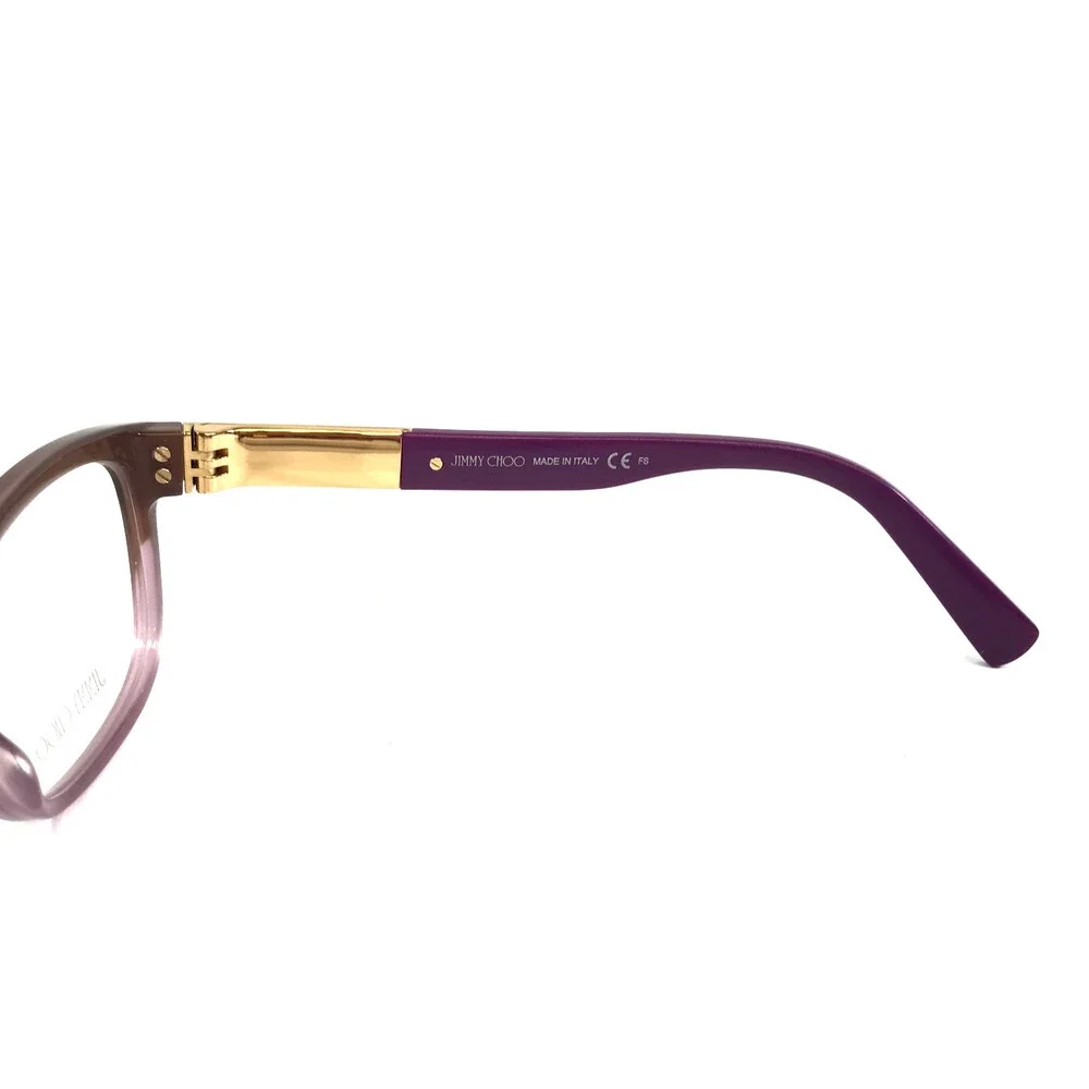 Jimmy Choo Eyeglasses Frames JC110 F1A Brown Pink Purple Fade Crystals 53-15-135